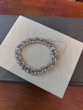 Sterling Silver Double-Loop Chain Bracelet